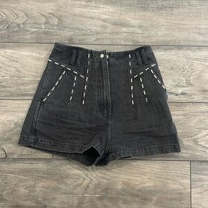 IRO Black High Waist Women Shorts